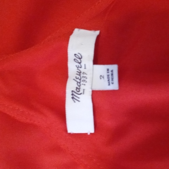 Madewell Red Orange Empire Strappy Maxi Dress Lined - Picture 3 of 8